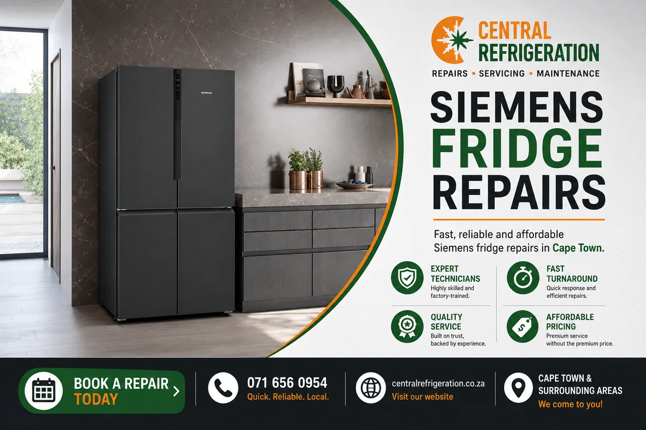 Central Refrigeration Siemens fridge repair service in Cape Town